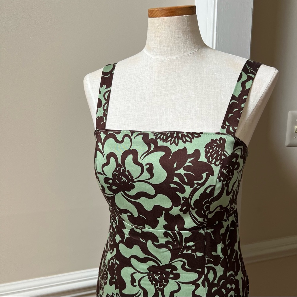 Madison Leigh - Summer to Autumn Brown and Mint Green Dress - Picture 2 of 9